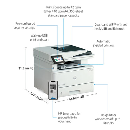 HP LaserJet Pro MFP 4101fdw Wireless Printer with Fax