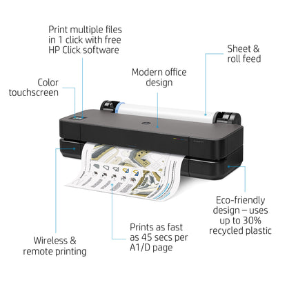 HP DesignJet T210 - 24" Large Format Compact Wireless (8AG32A)