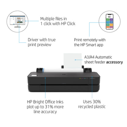 HP DesignJet T210 - 24" Large Format Compact Wireless (8AG32A)