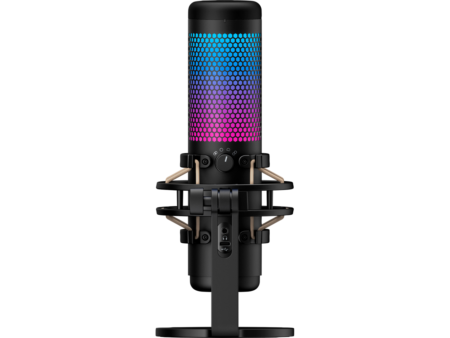 HyperX QuadCast S - USB Microphone (Black-Grey) - RGB Lighting