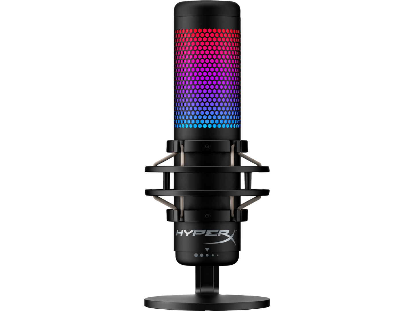 HyperX QuadCast S - USB Microphone (Black-Grey) - RGB Lighting