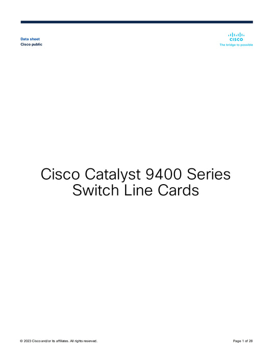 Cisco Catalyst 9400 Series Switches