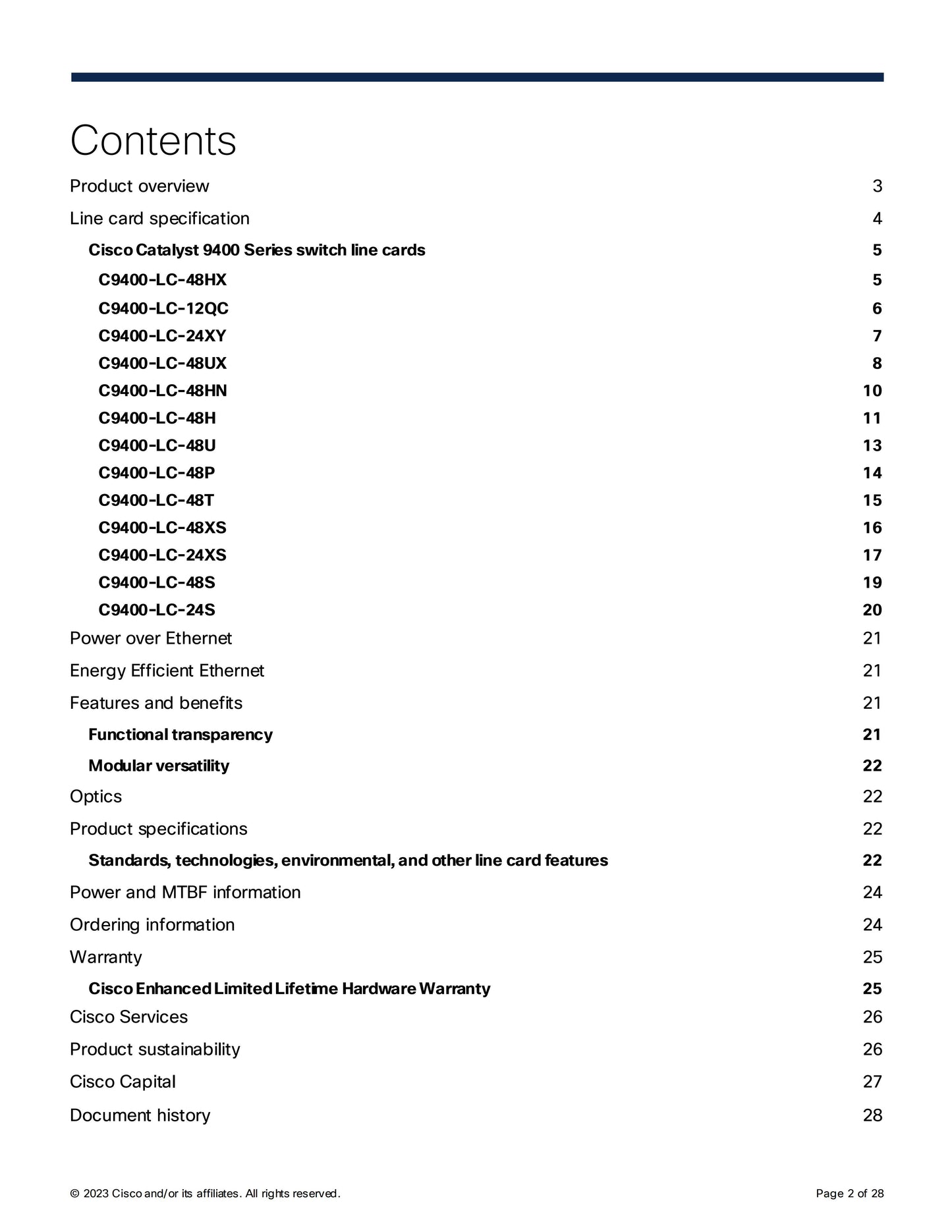 Cisco Catalyst 9400 Series Switches