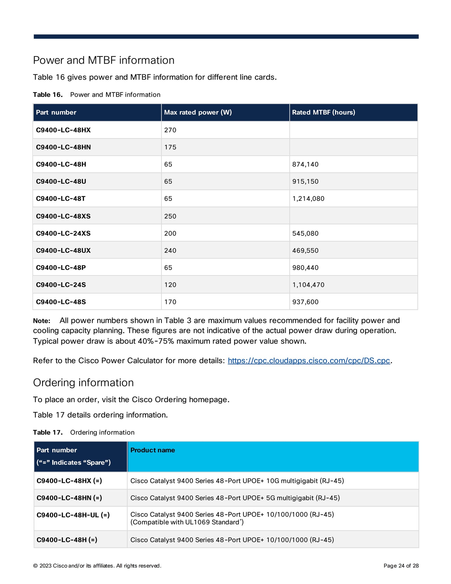 Cisco Catalyst 9400 Series Switches